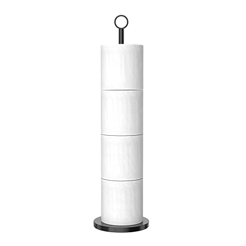 Free-Standing Toilet Paper Holder with Reserve Function — Matte Black