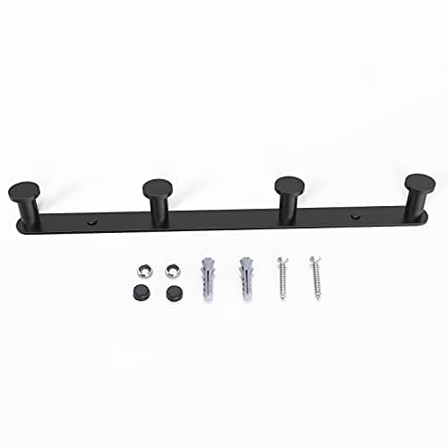 Matte Bathroom Wall Hook Rack with 4 Hooks