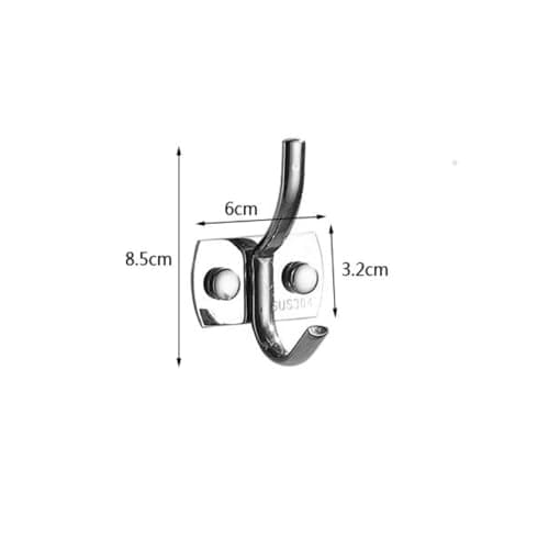 4 Pack Stainless Steel Wall Hooks for Coats, Towels, Backpacks & More
