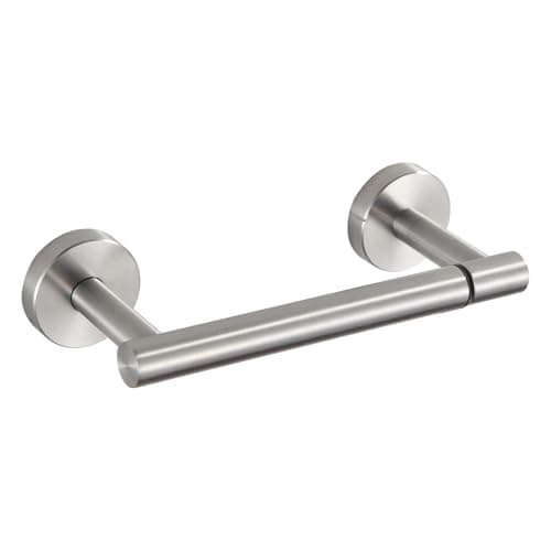 Nickel Toilet Paper Holder: Wall Mount, Double Post for Bathroom RV