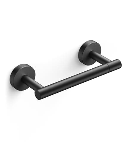 FORIOUS Matte Black Wall-Mounted Toilet Paper Holder