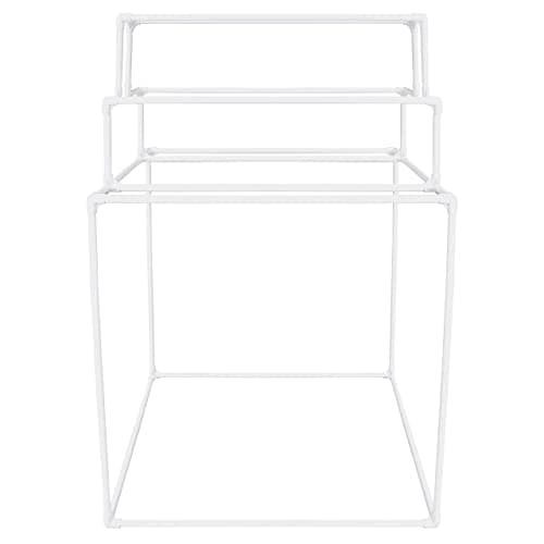 Essentially Yours 10 Bar Pyramid Towel Rack - Poolside Storage Organizer Wrath: White Style 744125