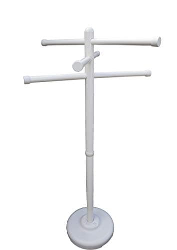 USA-Made Outdoor Lamp Company 3-Bar Towel Rack - Bone, 50" Tall