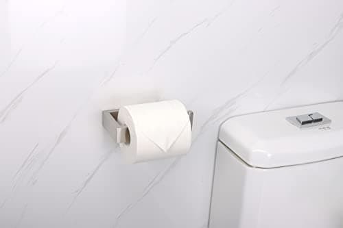TocTen Thick 304 Stainless Steel Toilet Paper Holder, Wall Mount, Fits Big Roll Paper (5.9In, Brushed)