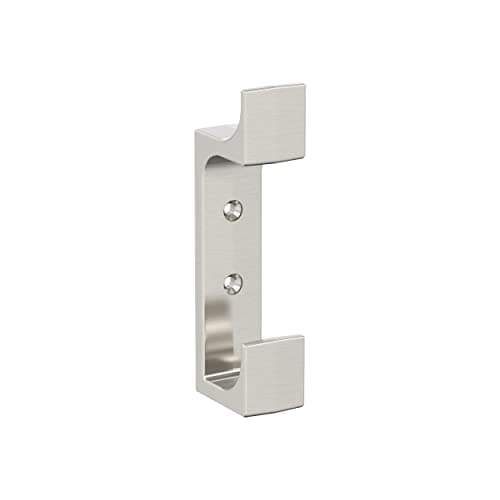 Amerock Bray Double Prong Satin Nickel Wall Hook, Decorative Coats Hat Hook