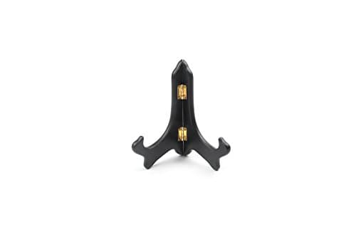Fox Run Black Plate Stand, 6-Inch Wood