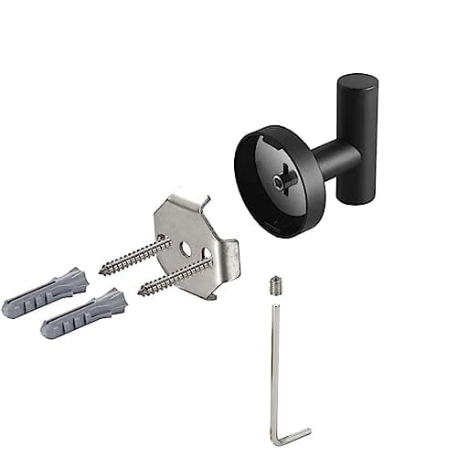 Modket 4 Pack Matte Black 304 Stainless Steel Bathroom Towel Hooks Holder
