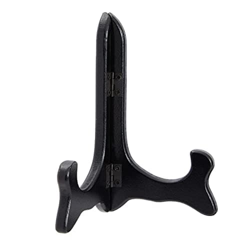 Juvale Black 6-Pack Small Wooden Plate Stands for Display and Arts