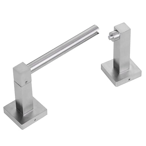 Brushed Nickel Double Post Pivoting Toilet Paper Holder Hangers Stainless Steel Wall Mount Stand
