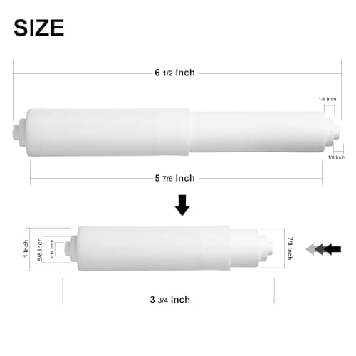 Toilet Paper Holder Replacement Rod - 2 Pack