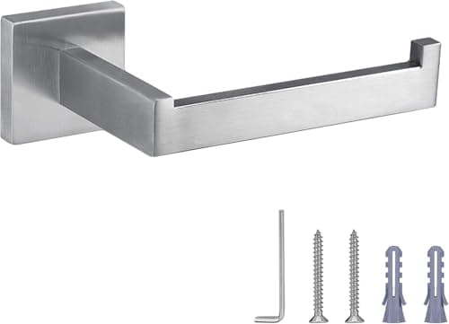 Nolimas Classic Matte Black SUS 304 Stainless Steel Toilet Paper Holder — Chrome Polished