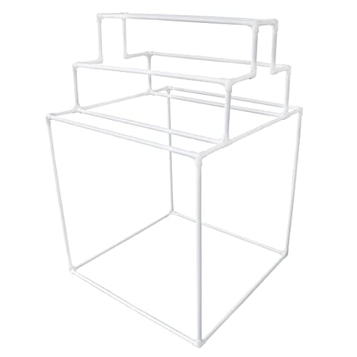 Essentially Yours 10 Bar Pyramid Towel Rack - Poolside Storage Organizer Wrath: White Style 744125