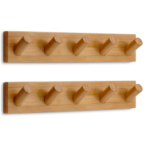 Modern Scandinavian Wall Coat Rack with 5 Hooks