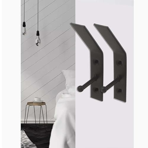 Heavy Duty Black Coat Hooks for Coats, Hats & Bags - Rust Resistant Wall Mount Hooks