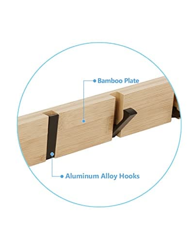 Wall Mount Coat Rack with Retractable Hooks for Home Use
