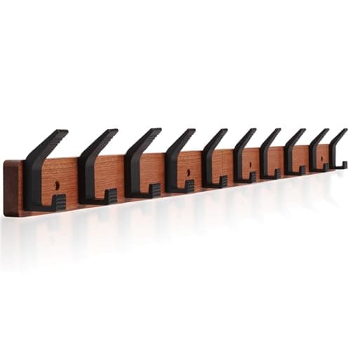 IBosins 33.5'' Wall-Mounted Coat Rack with 10 Double Hooks for Entryway
