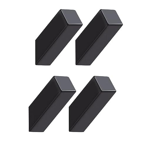 4 Pack Matte Black Stainless Steel Towel Hooks for Bathroom Wall Mount