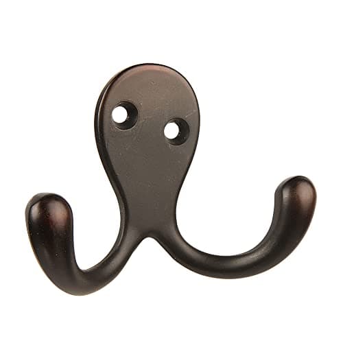 HASWARE Oil-Rubbed Bronze 6 PCS Double Prong Robe Hooks for Heavy Duty Hanging