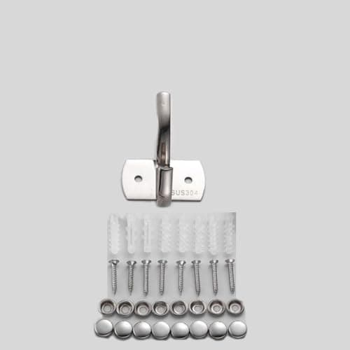 4 Pack Stainless Steel Wall Hooks for Coats, Towels, Backpacks & More