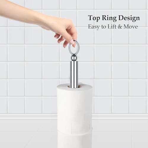 Chrome Heavy Duty Toilet Paper Holder with Reserve Function