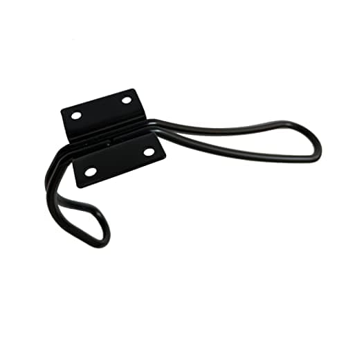 Rustic Black Wire Coat Hooks, 5 Pack Heavy Duty Double Prong Wall Hooks