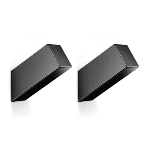 4-Pack Matte Black Aluminum Wall Hooks for Hat & Backpack Storage