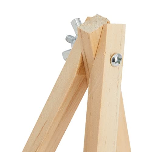 7-Inch Wooden Mini Easel with 6-Pack Stands & Place Card Holders for Table Art Display