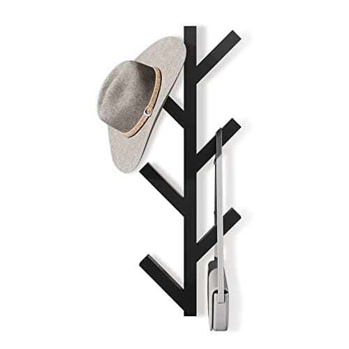 RRG Vertical Wall Coat Rack, 16 inch Metal, for Hats & Jackets (16")