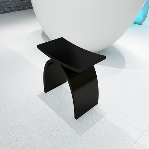 Black Waterproof Shower Chair - 401 lbs Weight Capacity, Non-Slip, FSA HSA Eligible