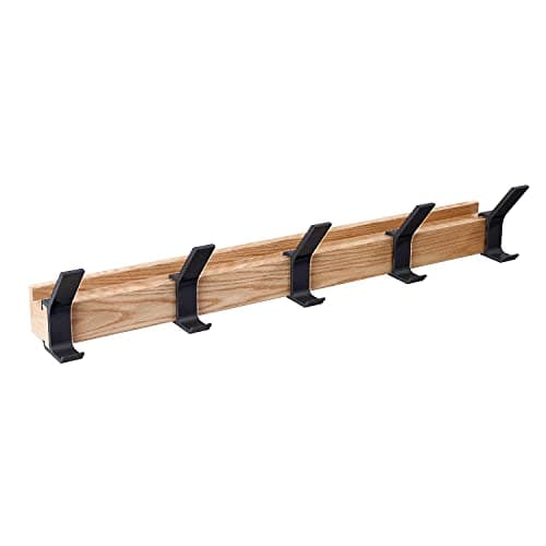 Koonniosio Black 5 Double Hook Aluminum Coat Rack — Black 1pc