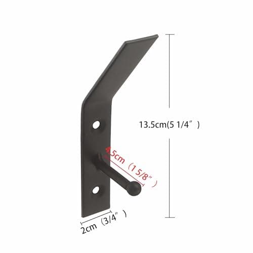 Heavy Duty Black Coat Hooks for Coats, Hats & Bags - Rust Resistant Wall Mount Hooks