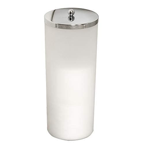 Zenna Home Rust-Resistant Stainless Steel TP Holder with Lid — Frosted