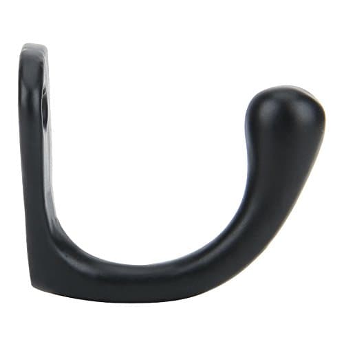12-Turnsure Heavy Duty Coat Hooks, Black Powder Coat Finish