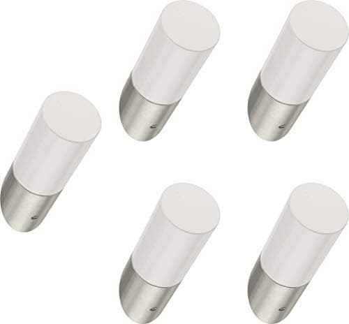 Franklin Brass Pure White/Nickel Slant 5-Pack Wall Hooks B41615