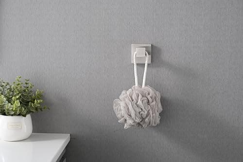 Stainless Steel Brushed Nickel Towel Hooks - 4 Pack, 10 lb Capacity