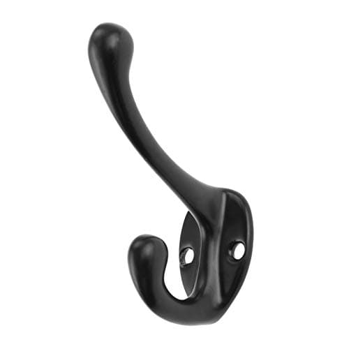 10pcs Black Wall Hooks for Towels, Clothes & Coats in Bedroom & Living Room with 20 Screws
