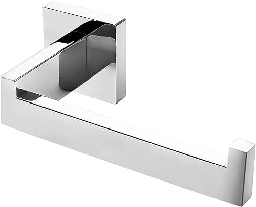 Matte Black Wall Mount Toilet Paper Holder for Bathroom — Drilling-chrome