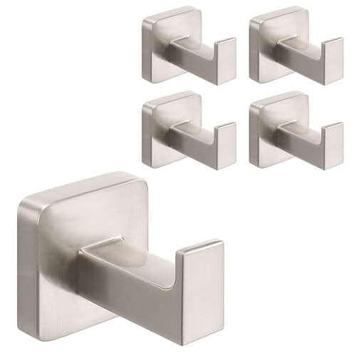 NearMoon SUS304 Stainless Steel Bath Towel Hooks - 3 Pack (Brushed Nickel) — Brushed Nickel