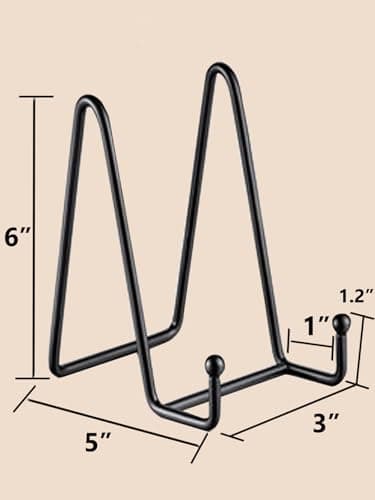 5 Pack Metal Plate Display Stands – Durable Holders for Books, Pictures, Artworks, Home Décor