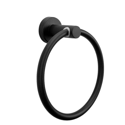 NearMoon Matte Black Stainless Steel Towel Hooks, 4 Pack, Heavy Duty Bathroom Hooks
