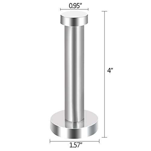 Stainless Steel Wall-Mount Robe Hooks, Brushed Nickel (4 Inch, Silver)