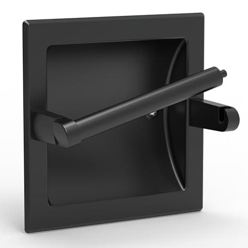 SUS304 Brushed Nickel Pivoting Wall Toilet Paper Holder — Matte Black