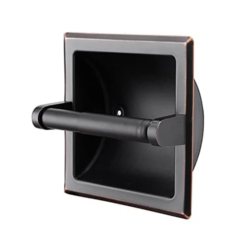 Stainless Steel Recessed Toilet Paper Holder, Brushed Nickel, Wall Mount — E - Oil Rubbed Bronze