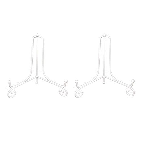 Artliving 6" Iron Plate Stand, White 2-Pack for Picture Frames and More