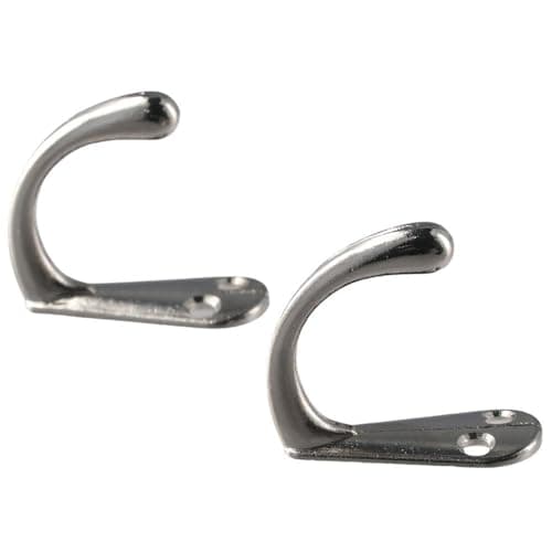 Heavy Duty Brushed Nickel 6 Pack Robe Hook Hanger, WallMounted for Bathroom, Kitchen & Living Room
