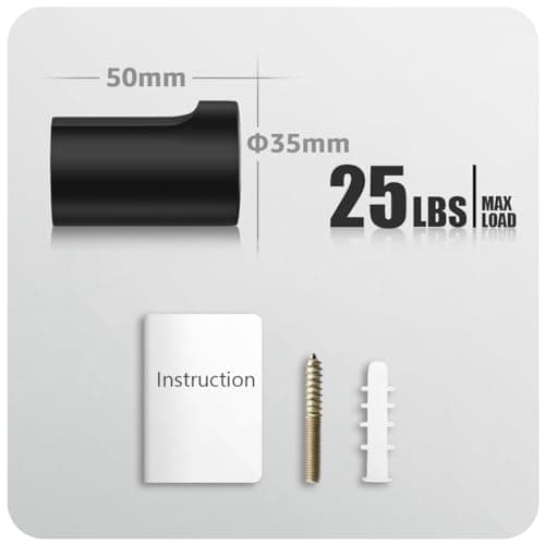 4-Pack Matte Black Metal Wall Hooks, Simple &amp; Durable for Coat &amp; Hat Storage