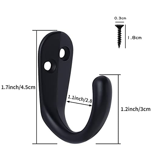 IBosins 20PCS Wall-Mounted Coat Hooks for Hanging Towel, Bag, Hat, Cap, Scarf, Cup