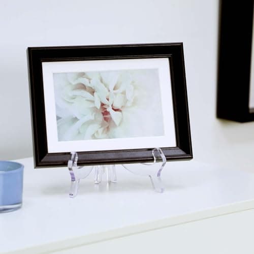 Clear Acrylic Plate Stand, 2 Pieces 4.4/6.4-Inch Display Easels