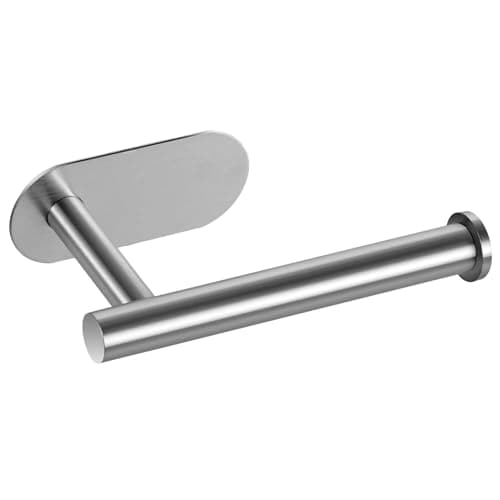 Black Wall-Mount Toilet Paper Holder: No Drilling Needed — Sliver