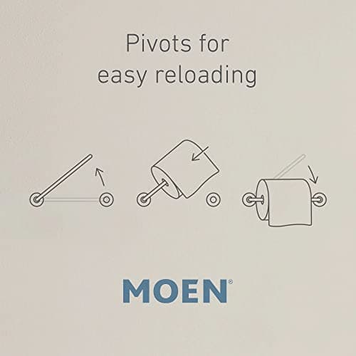 Moen DN8308CH Chrome Double Post Pivoting Toilet Paper Holder